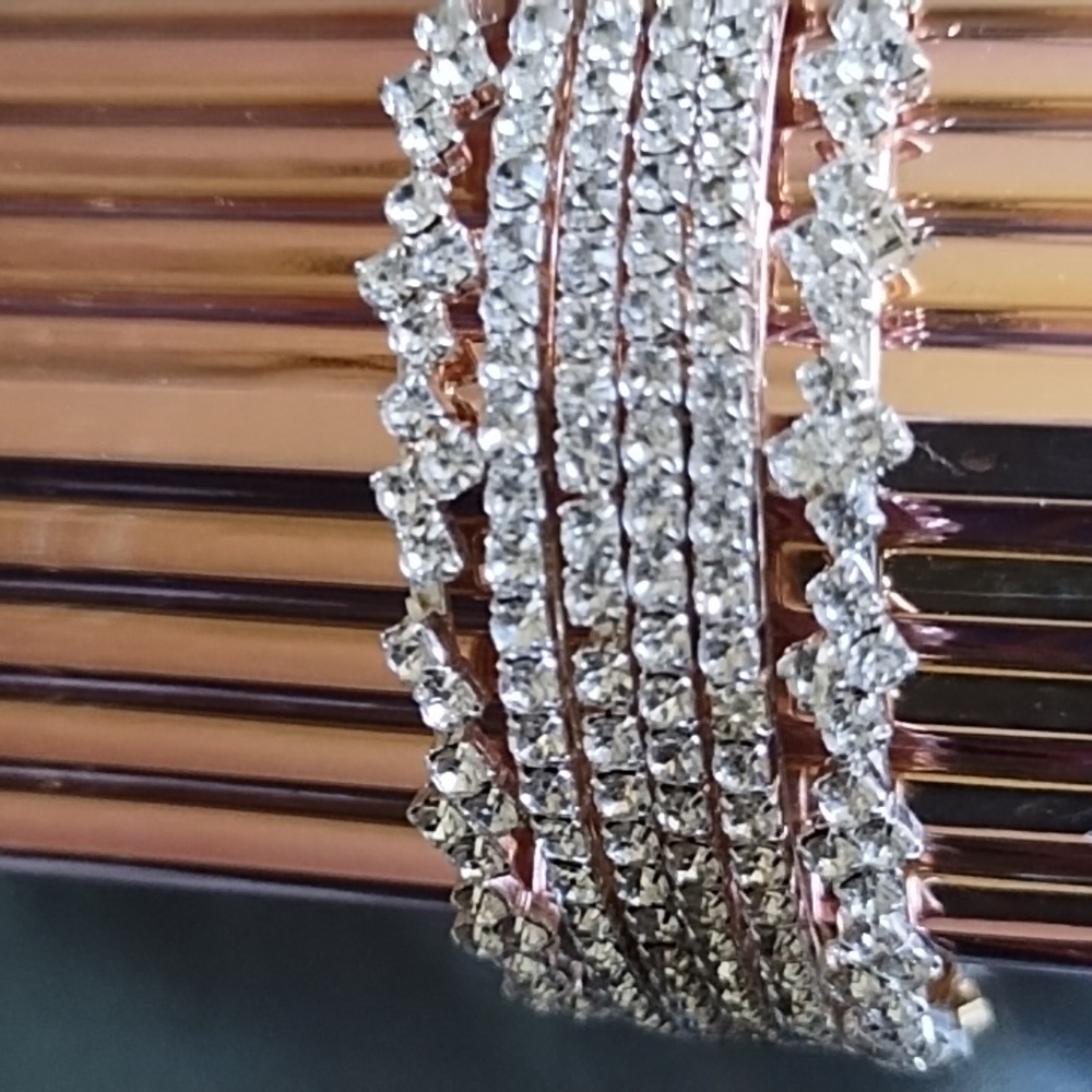 Sparkling Silver Rhinestone Bracelets Set. Nwt - image 4